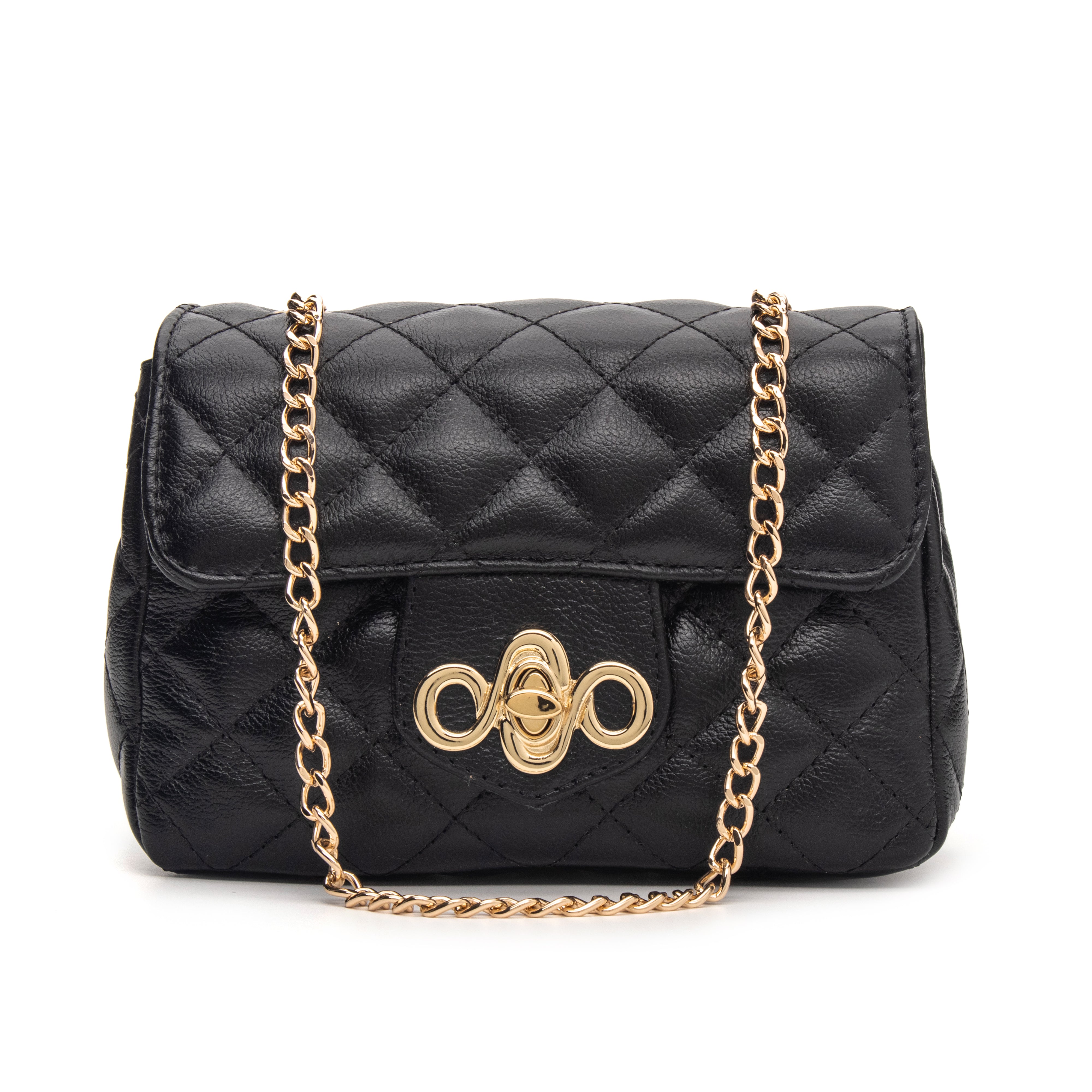 Bolsa Couro Legítimo Tiracolo Matelassê Pequena Veneza