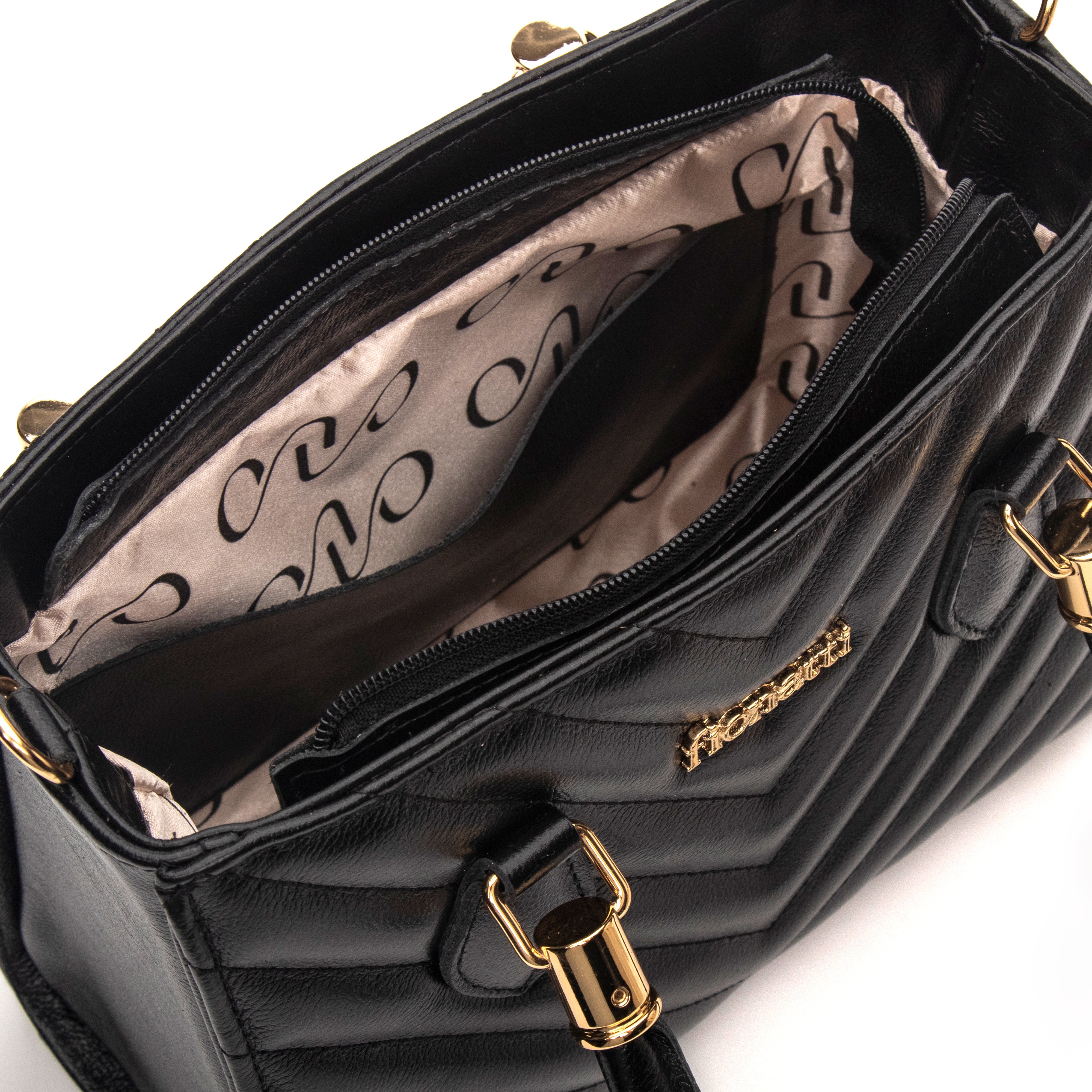 Bolsa Couro Legítimo Tote/Tiracolo Média Ravena