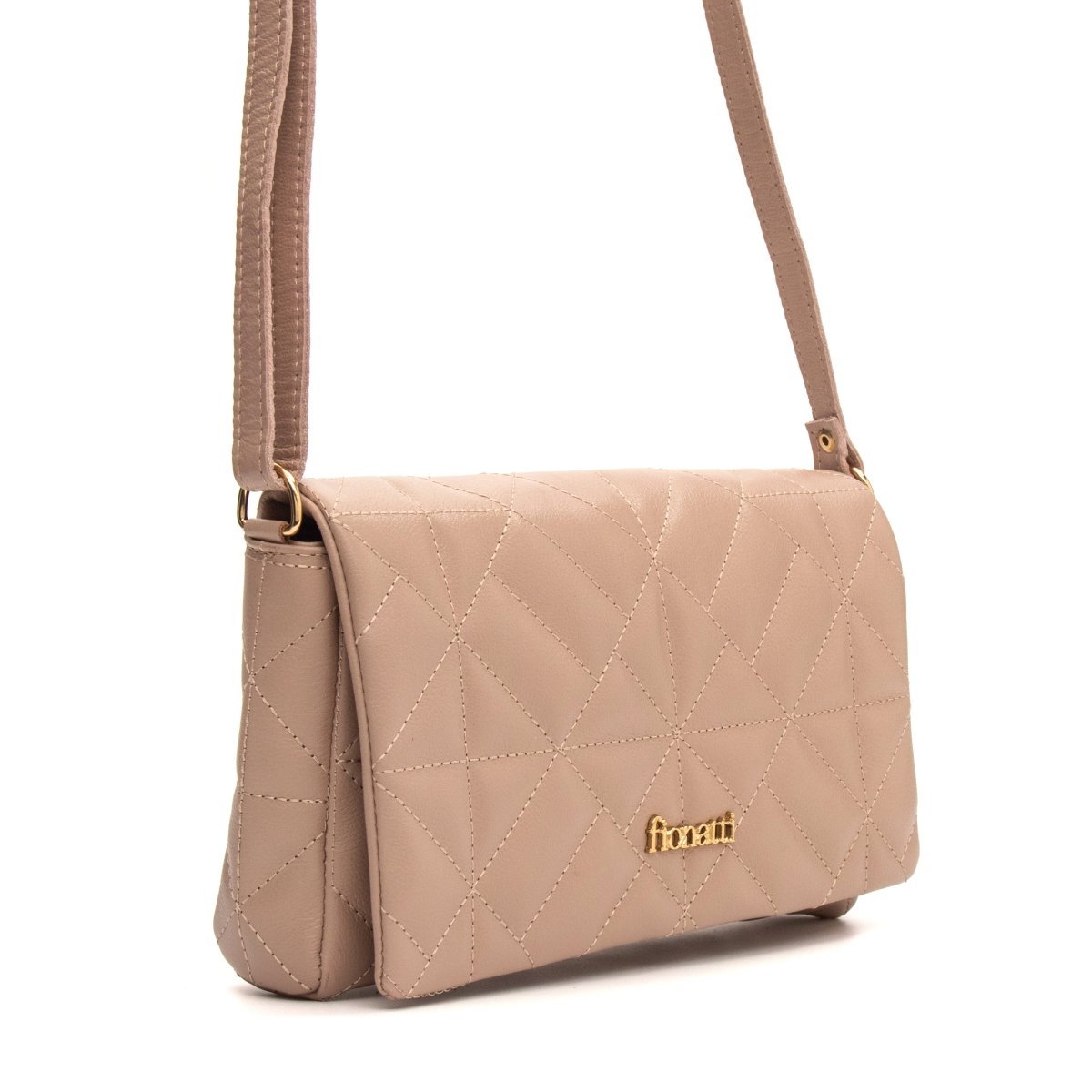 Bolsa Couro Legítimo Clutch/Tiracolo Matelassê Pequena Parma - FIONATTI