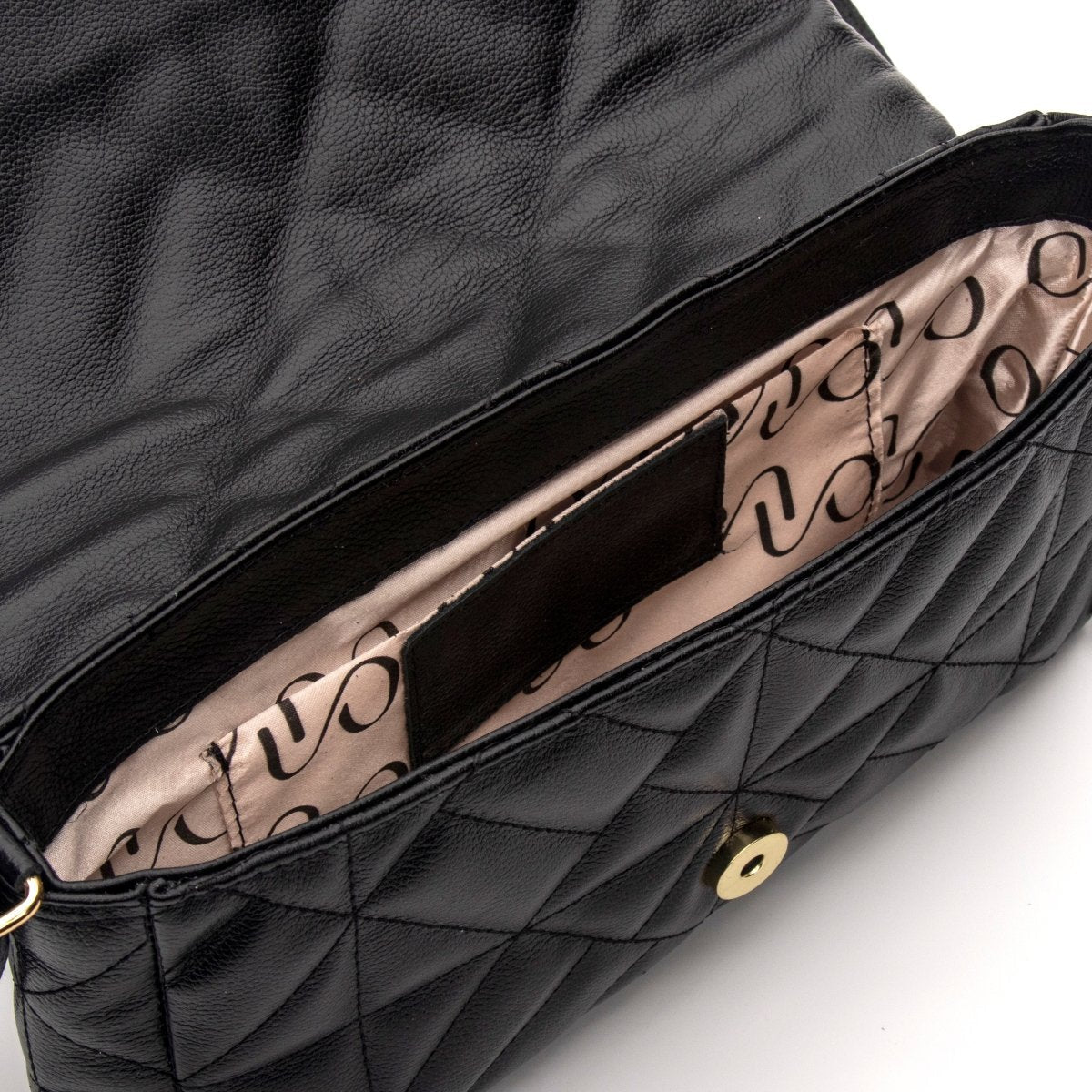 Bolsa Couro Legítimo Clutch/Tiracolo Matelassê Pequena Parma - FIONATTI