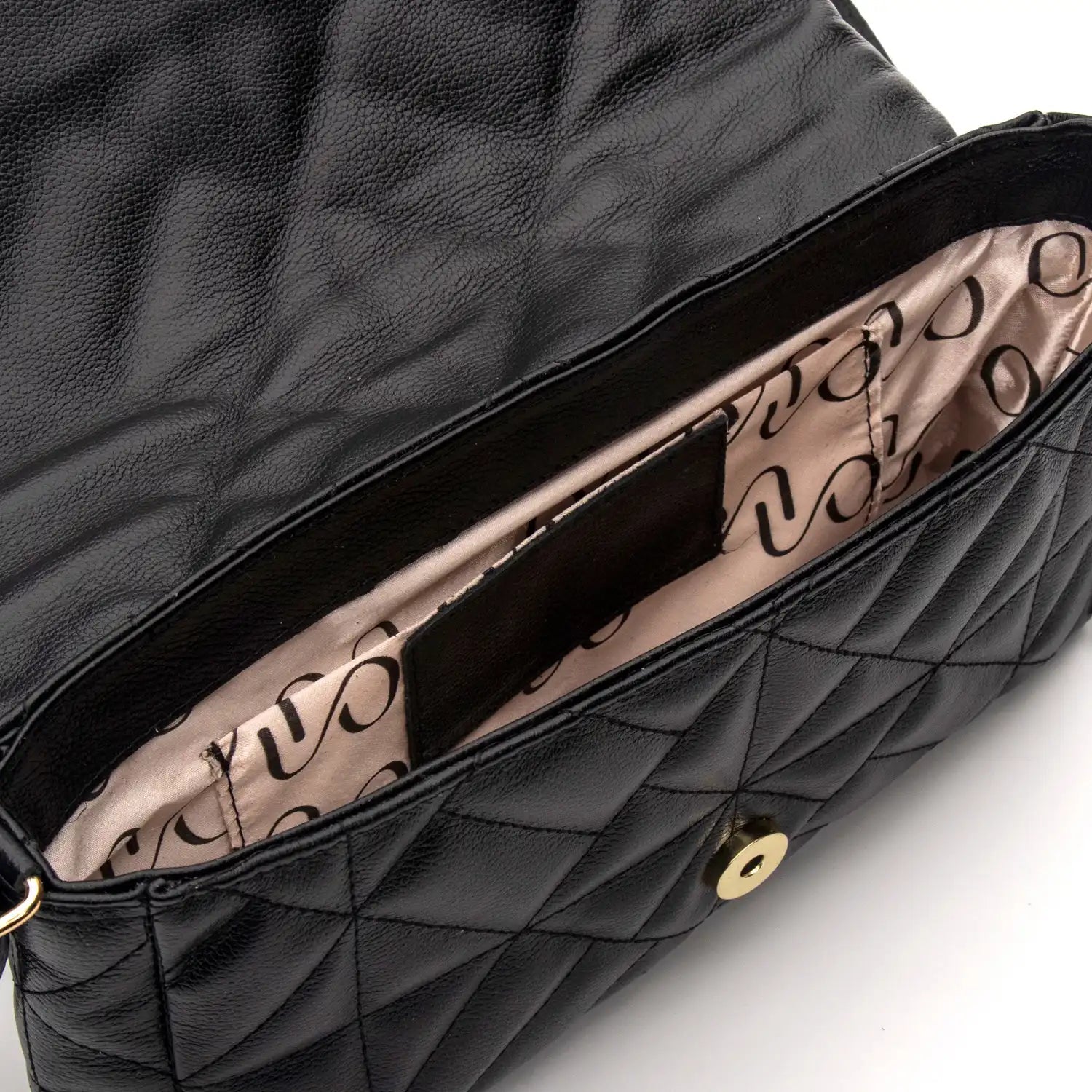 Bolsa Couro Legítimo Clutch/Tiracolo Matelassê Pequena Parma feminina | FIONATTI