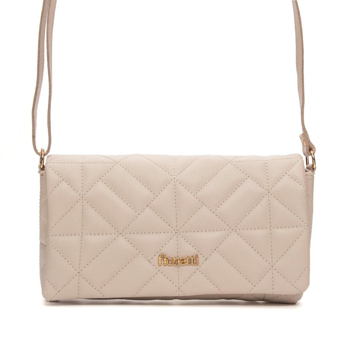 Bolsa Couro Legítimo Clutch/Tiracolo Matelassê Pequena Parma - FIONATTI