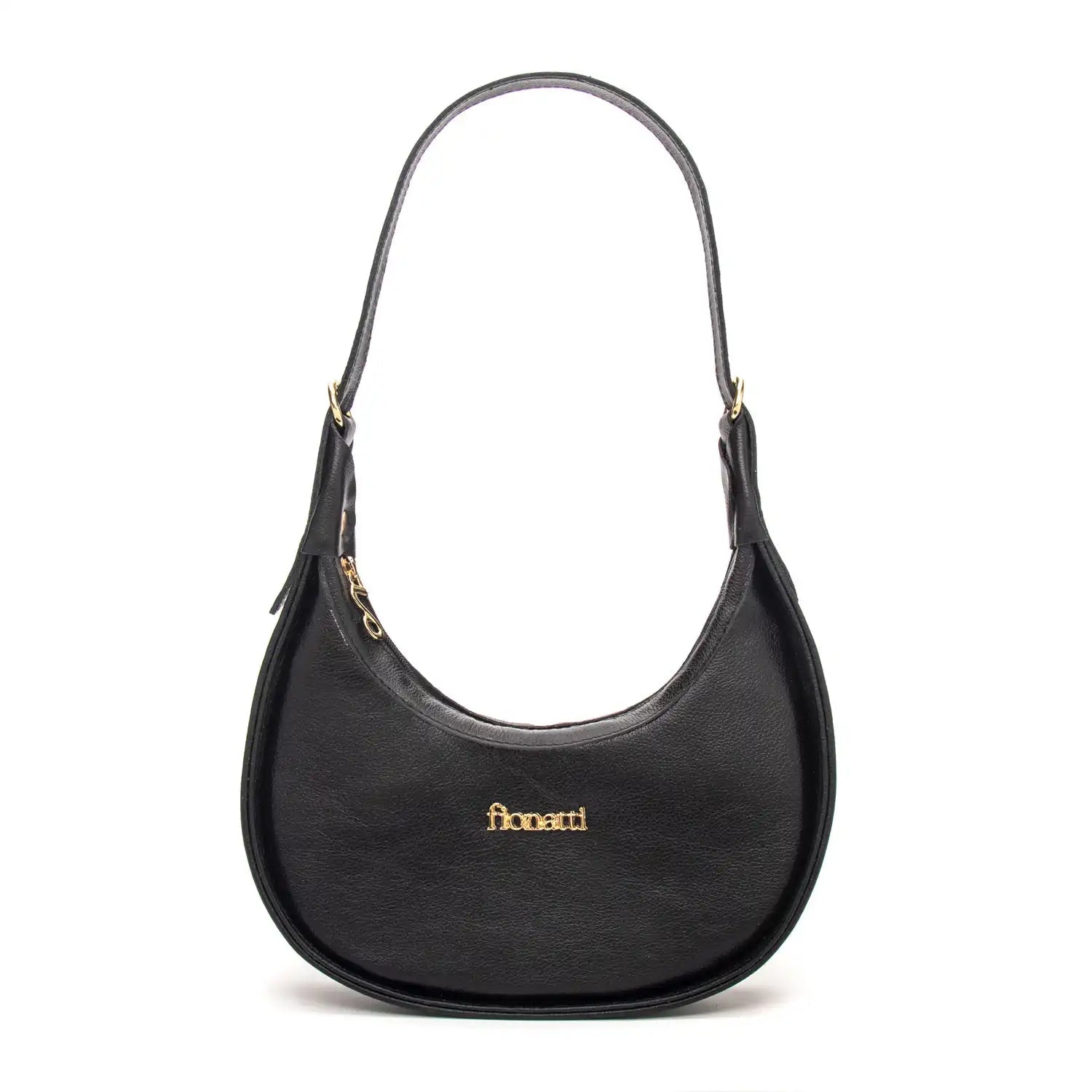 Bolsa Hobo Pequena Roma feminina na cor Preto | FIONATTI