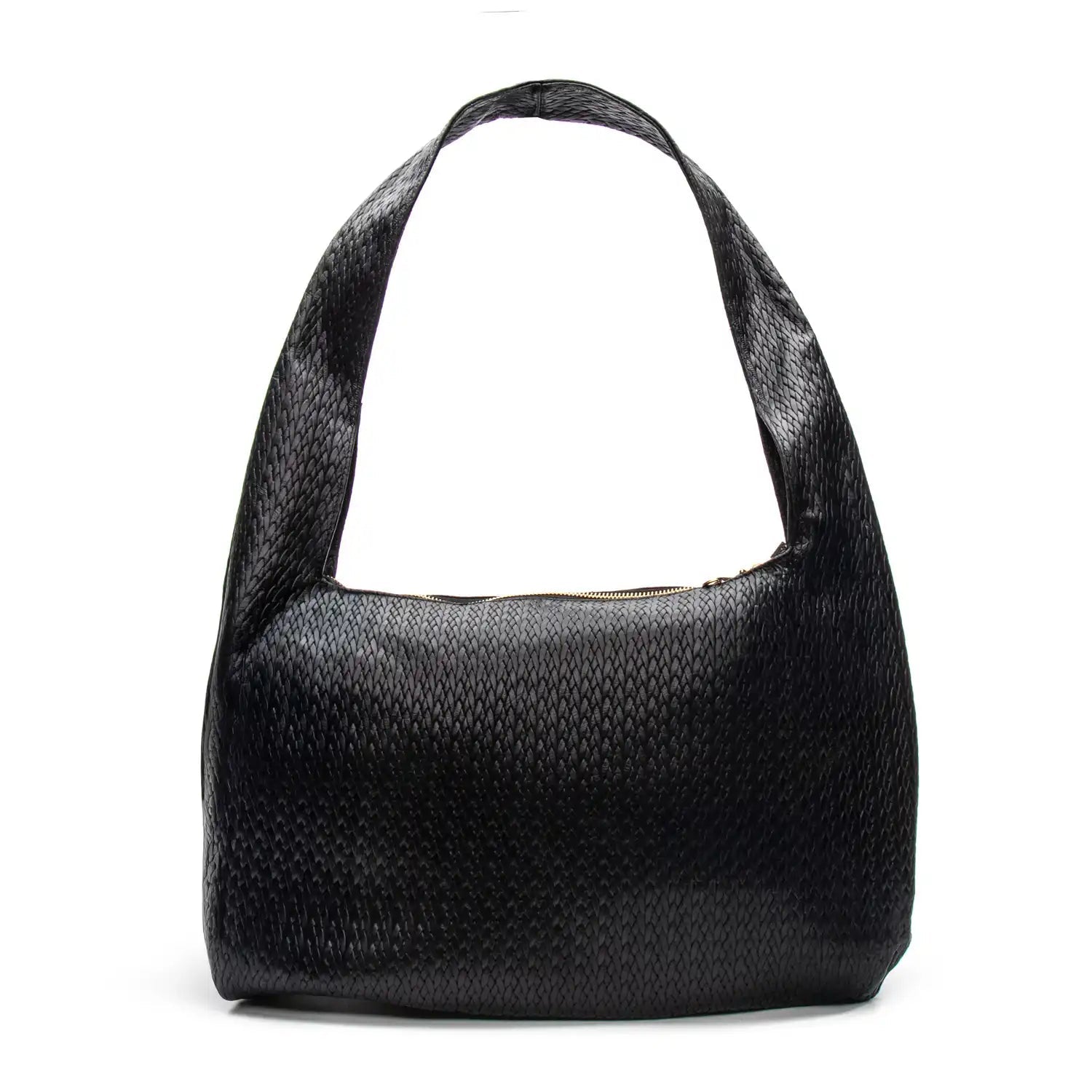 Bolsa Ombro/Hobo Média Monaco feminina na cor Preto | FIONATTI