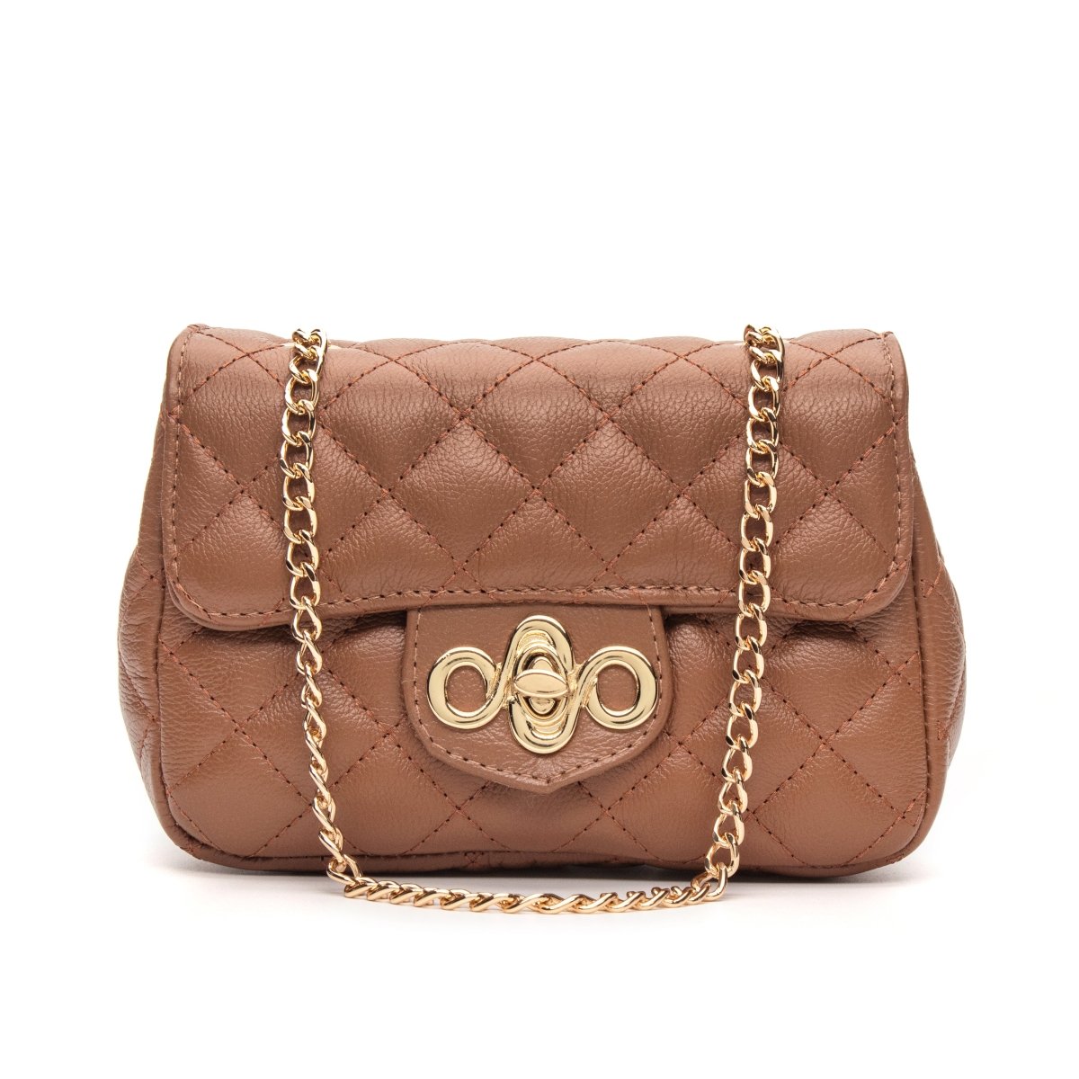Bolsa Couro Legítimo Tiracolo Matelassê Pequena Veneza - FIONATTI