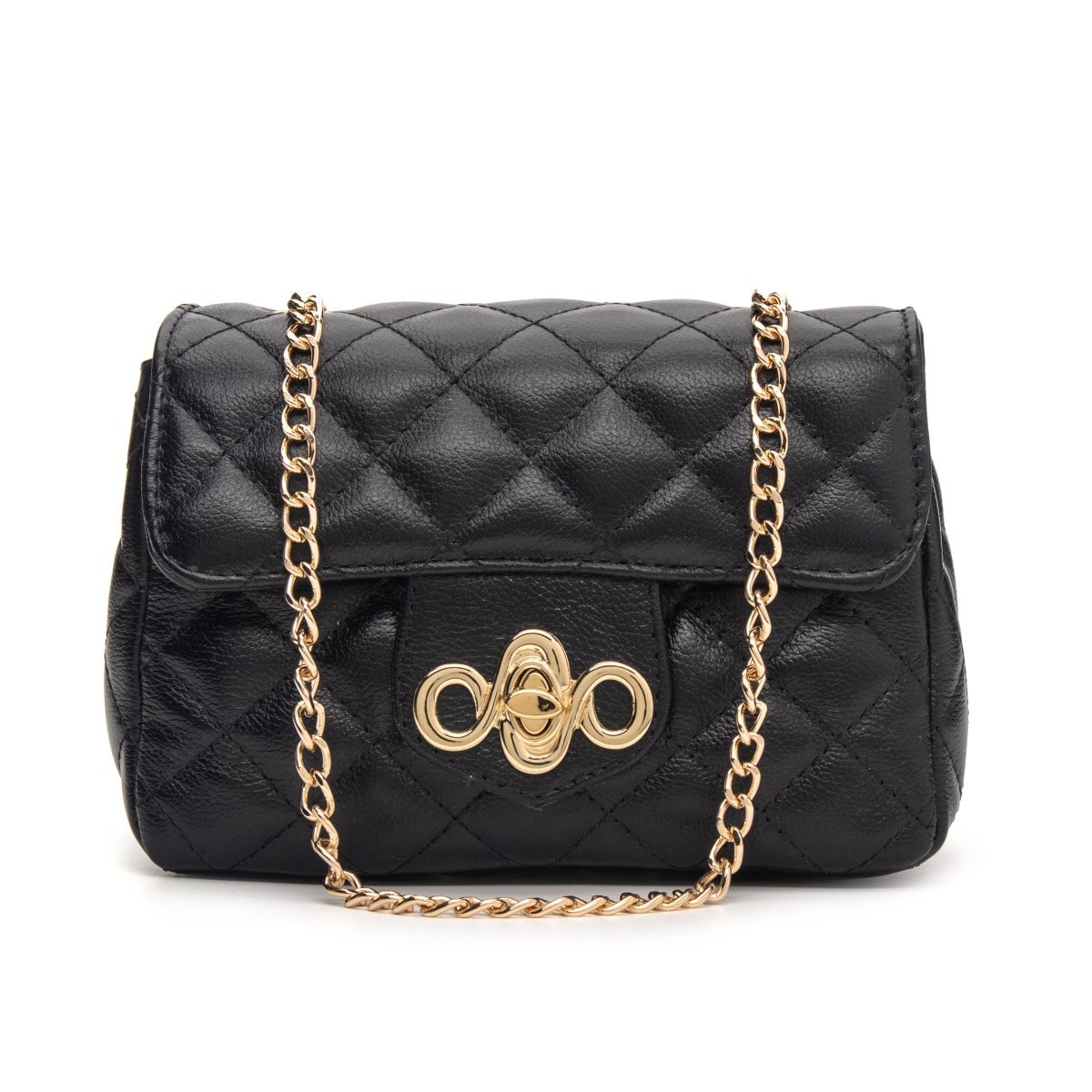 Bolsa Couro Legítimo Tiracolo Matelassê Pequena Veneza - FIONATTI