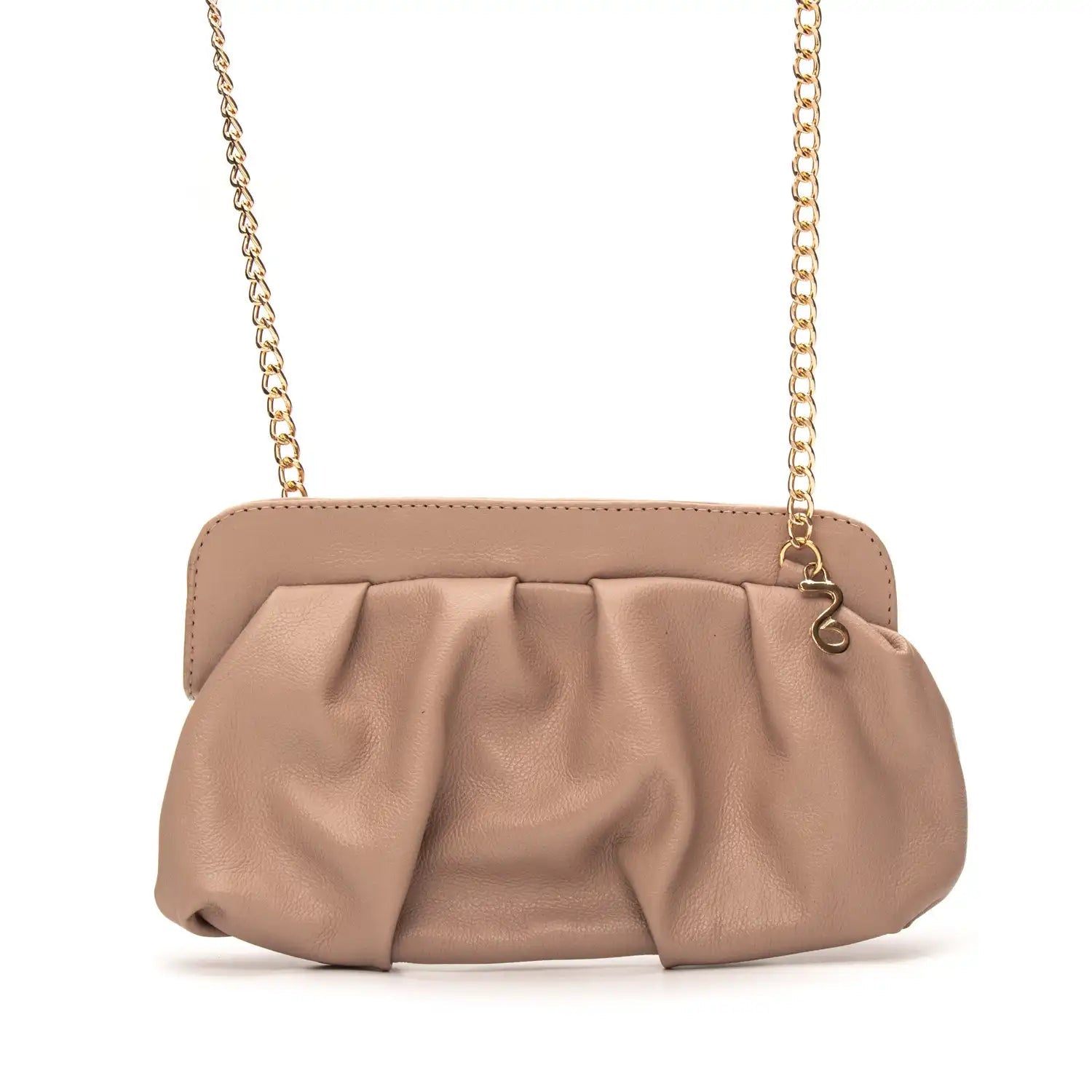 Bolsa Tiracolo Pequena Capri feminina na cor Nude | FIONATTI