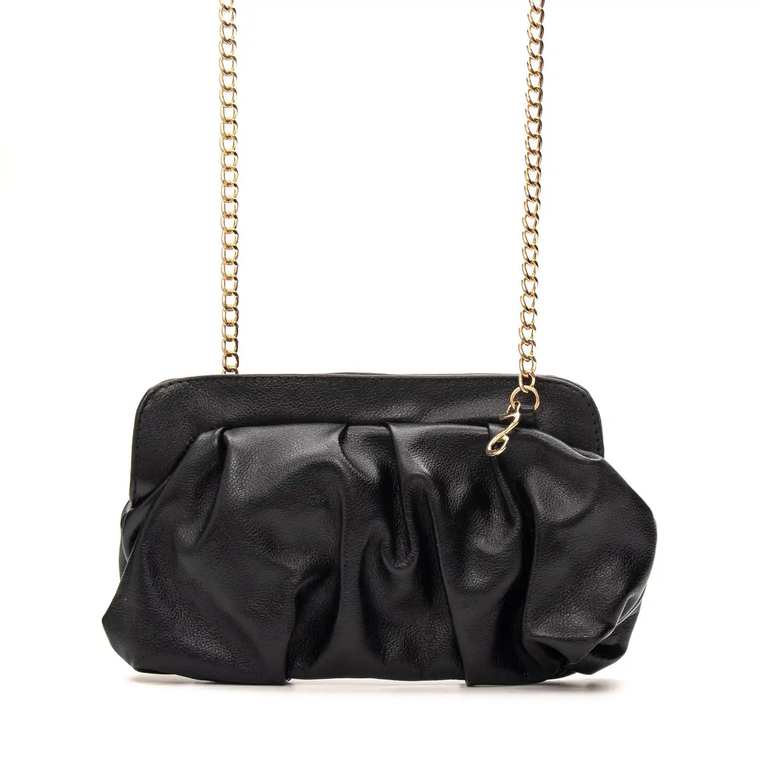 Bolsa Tiracolo Pequena Capri feminina na cor Preto | FIONATTI