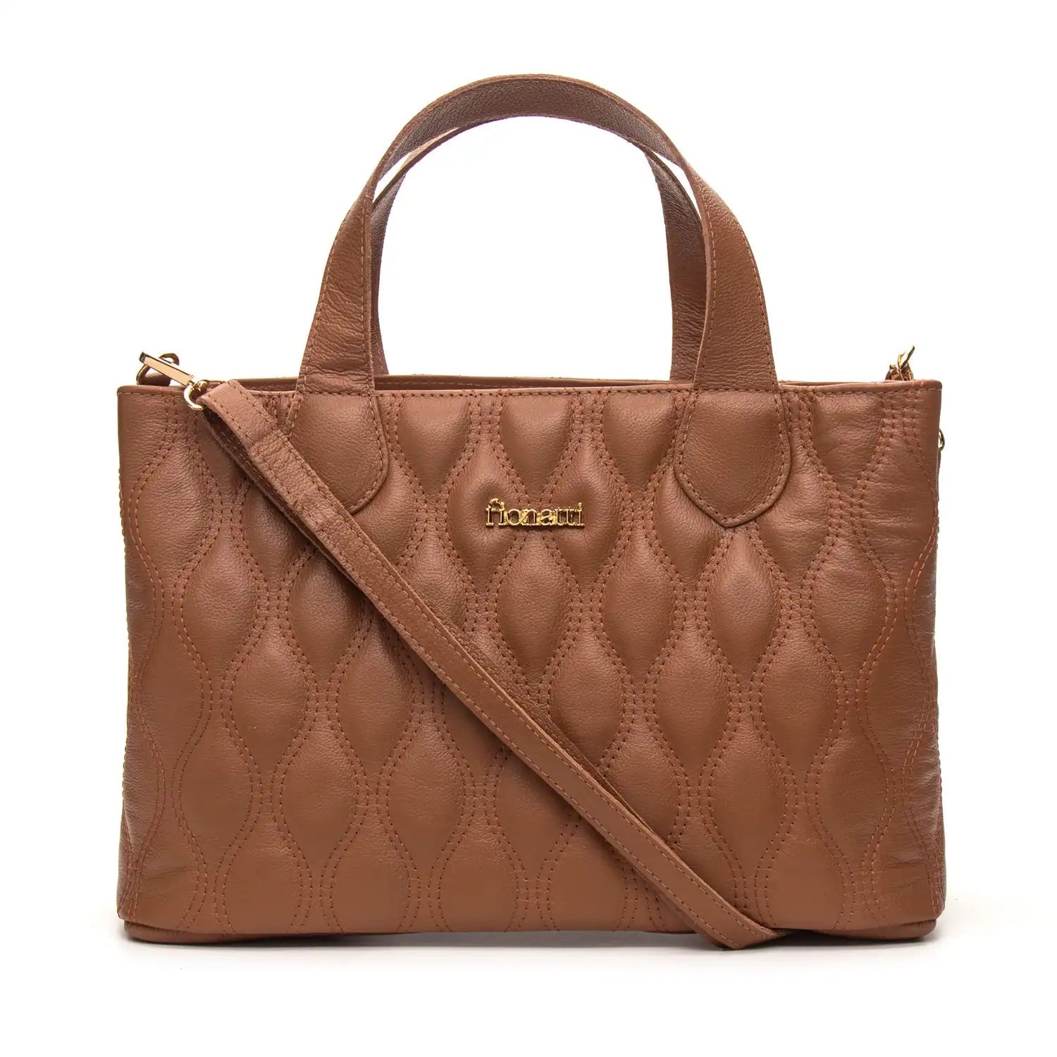 Bolsa Couro Legítimo Tote Grande Milano feminina na cor Marrom | FIONATTI