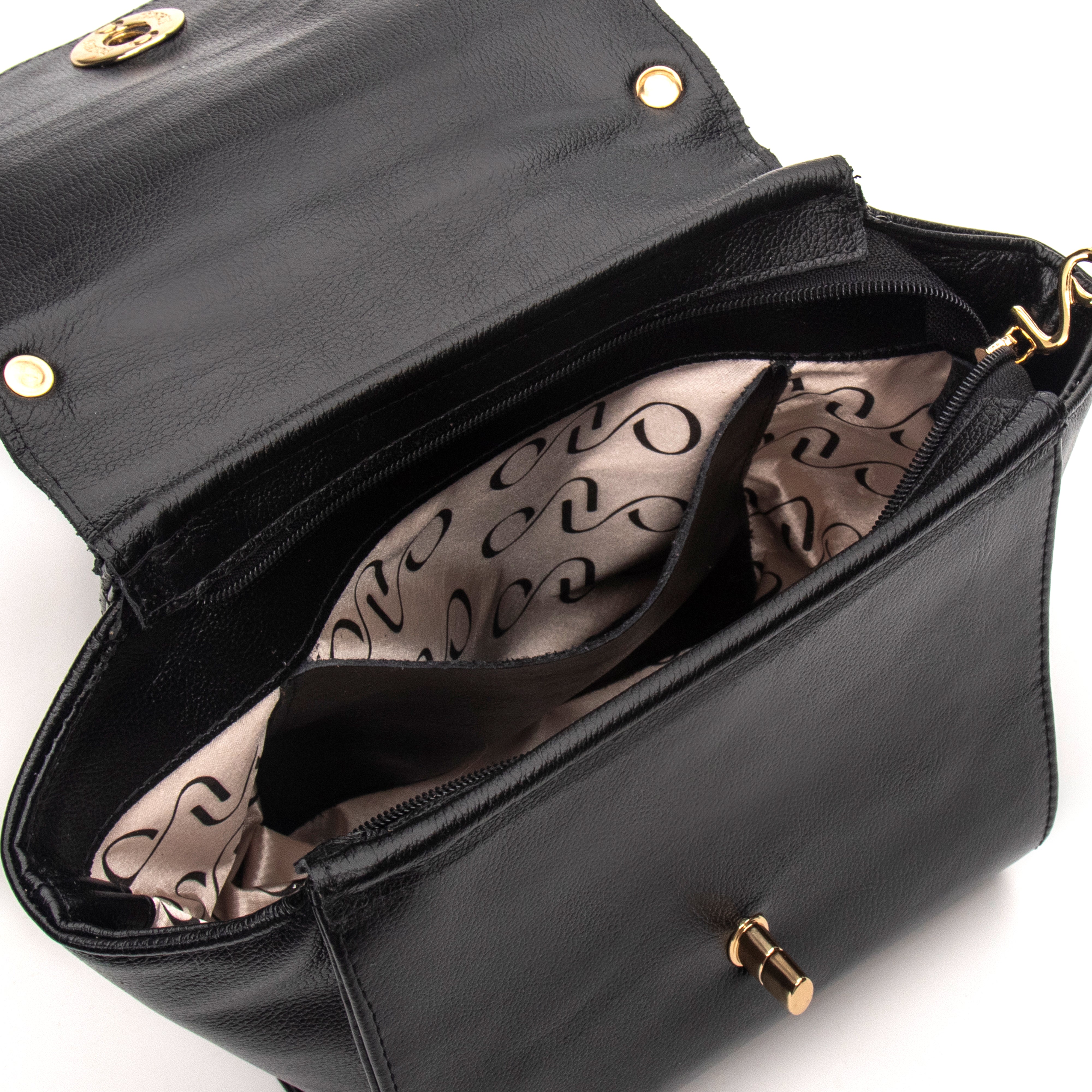 Bolsa Couro Legítimo Tiracolo/Handbag Pequena Portofino