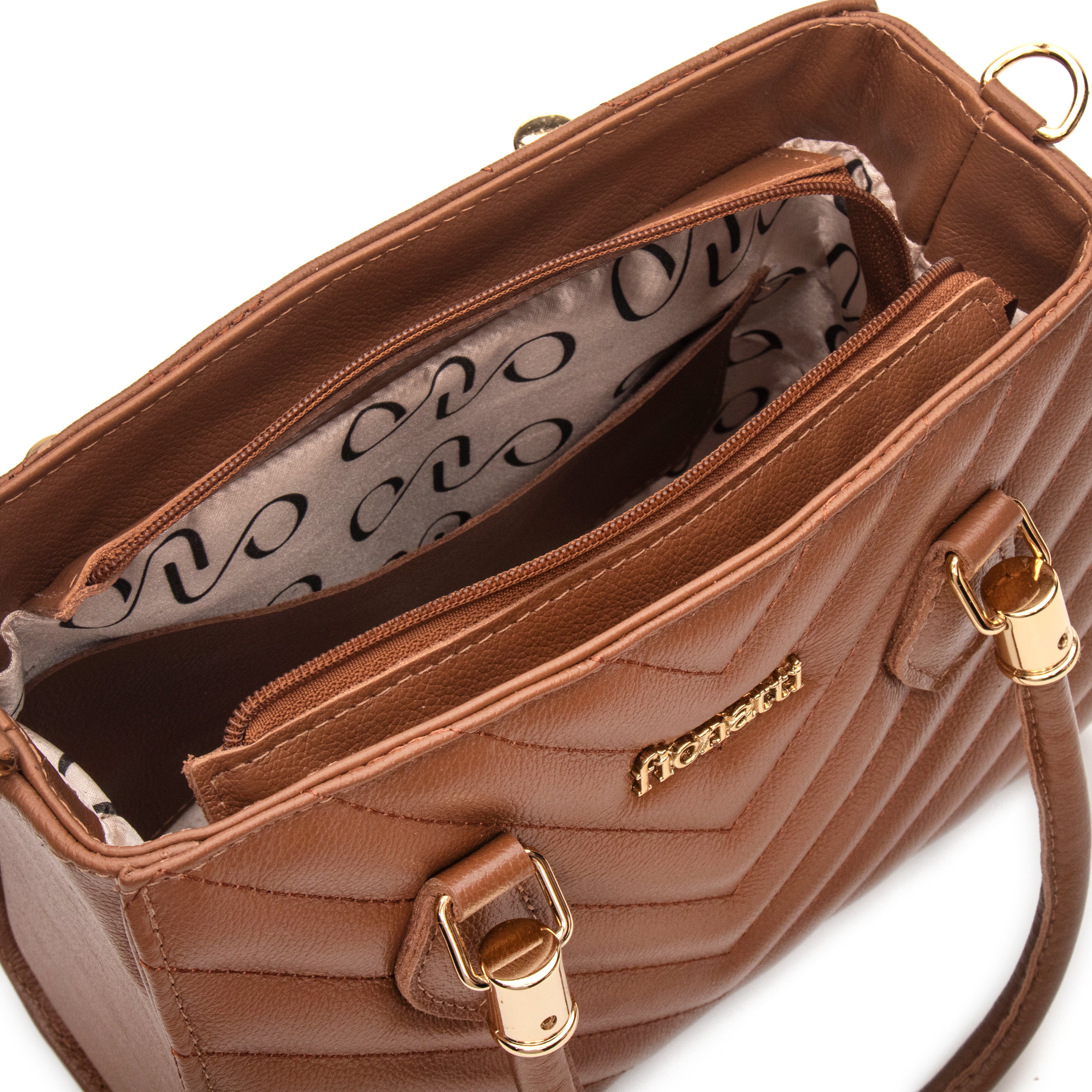 Bolsa Couro Legítimo Tote/Tiracolo Média Ravena