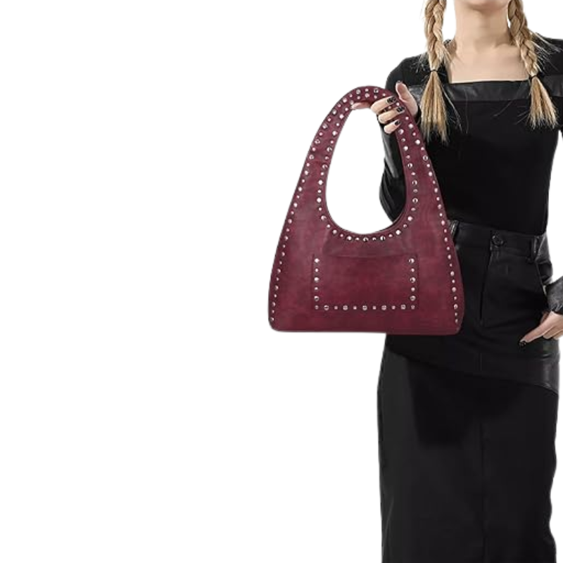 Bolsa de Ombro Vintage Boho Tachas