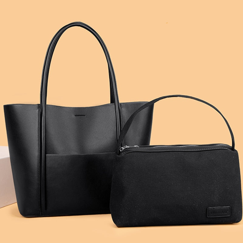 Bolsa Grande Couro Legítimo Alessandra