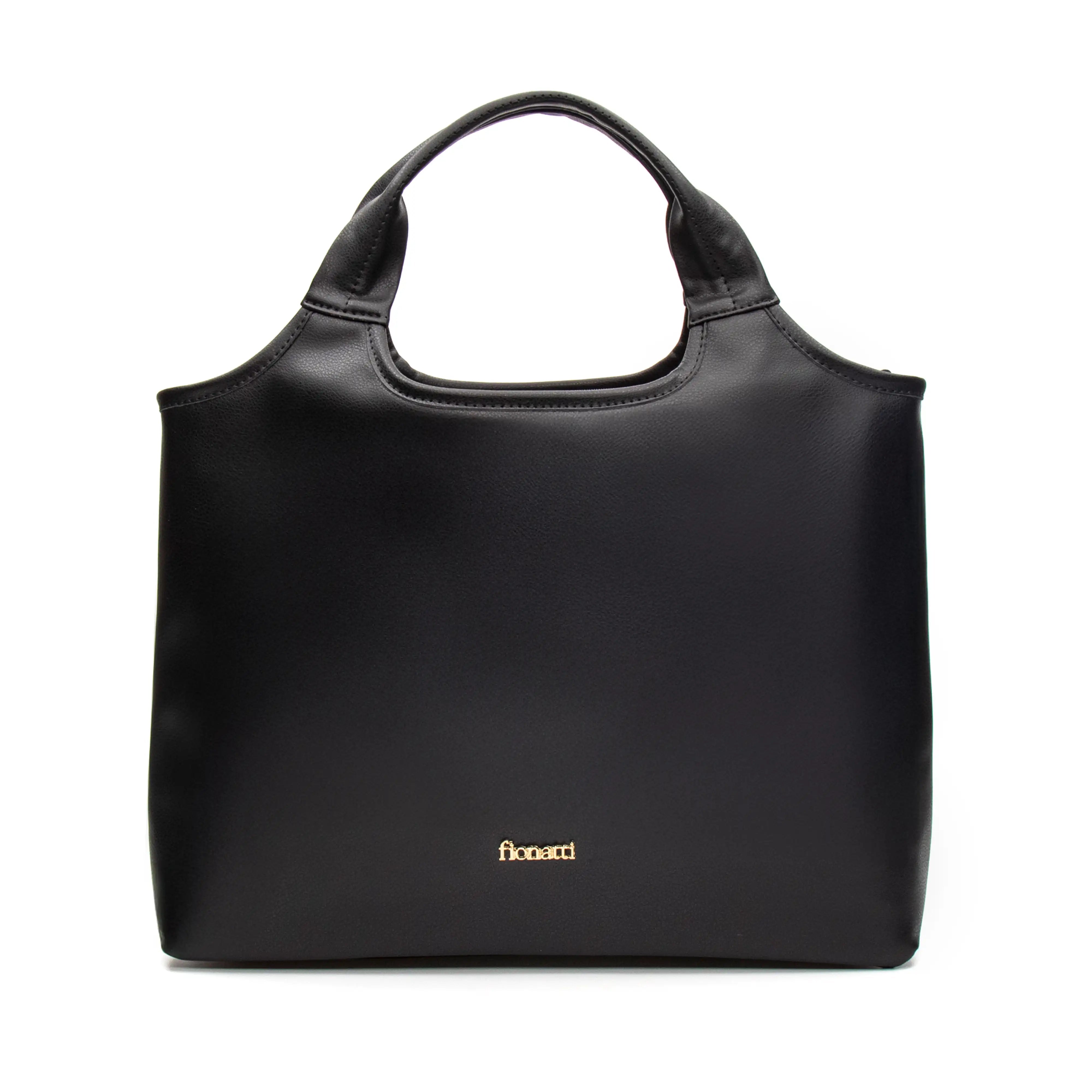Bolsa Bag Tote/Tiracolo Grande Viena feminina na cor Preto | FIONATTI