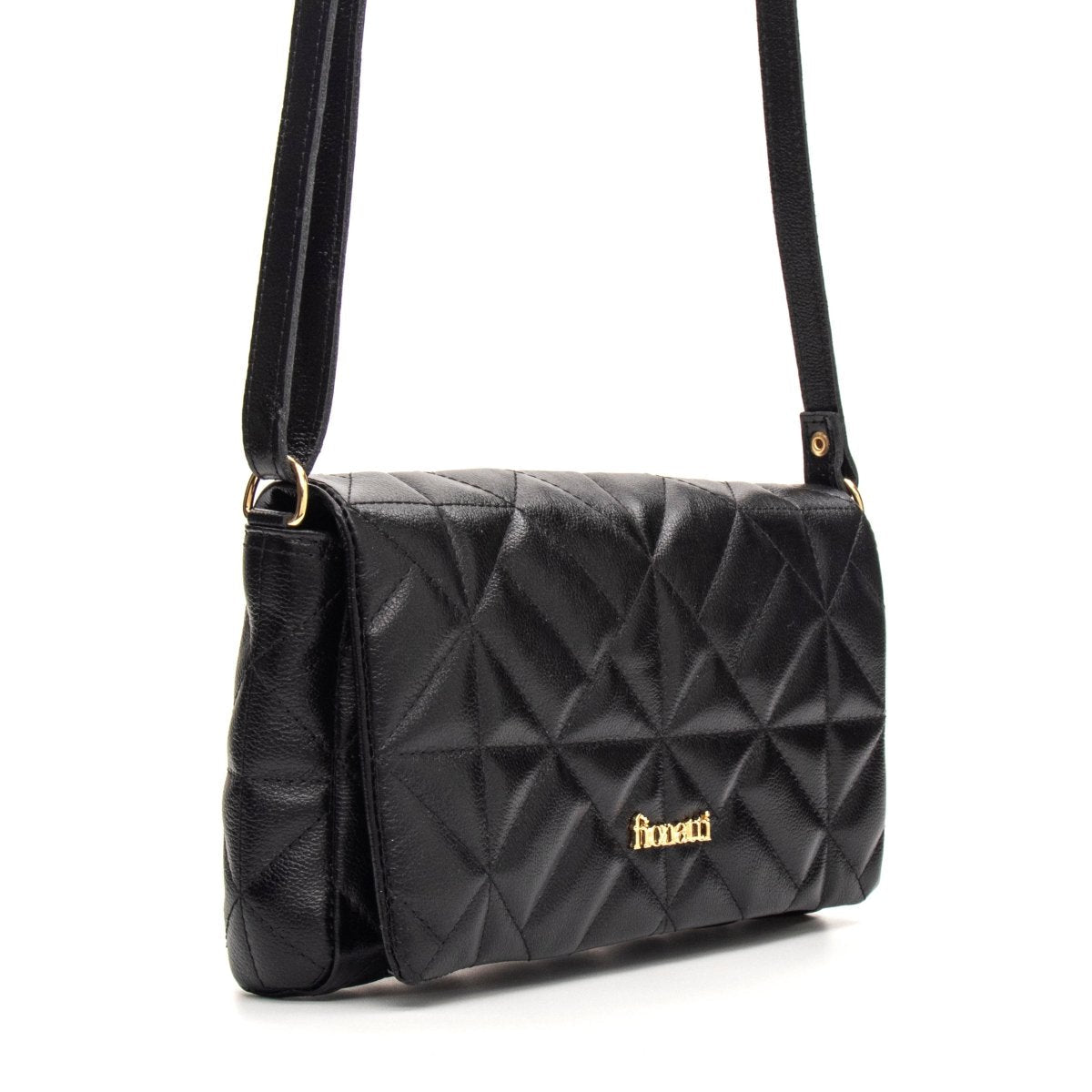 Bolsa Couro Legítimo Clutch/Tiracolo Matelassê Pequena Parma - FIONATTI