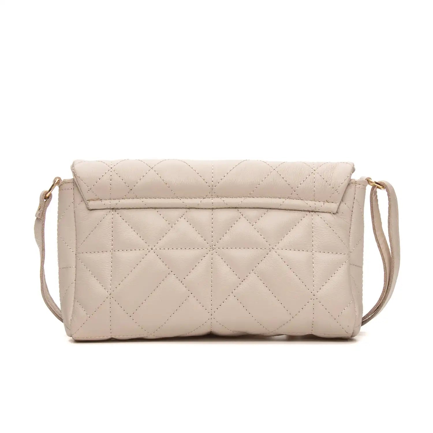 Bolsa Couro Legítimo Clutch/Tiracolo Matelassê Pequena Parma feminina | FIONATTI