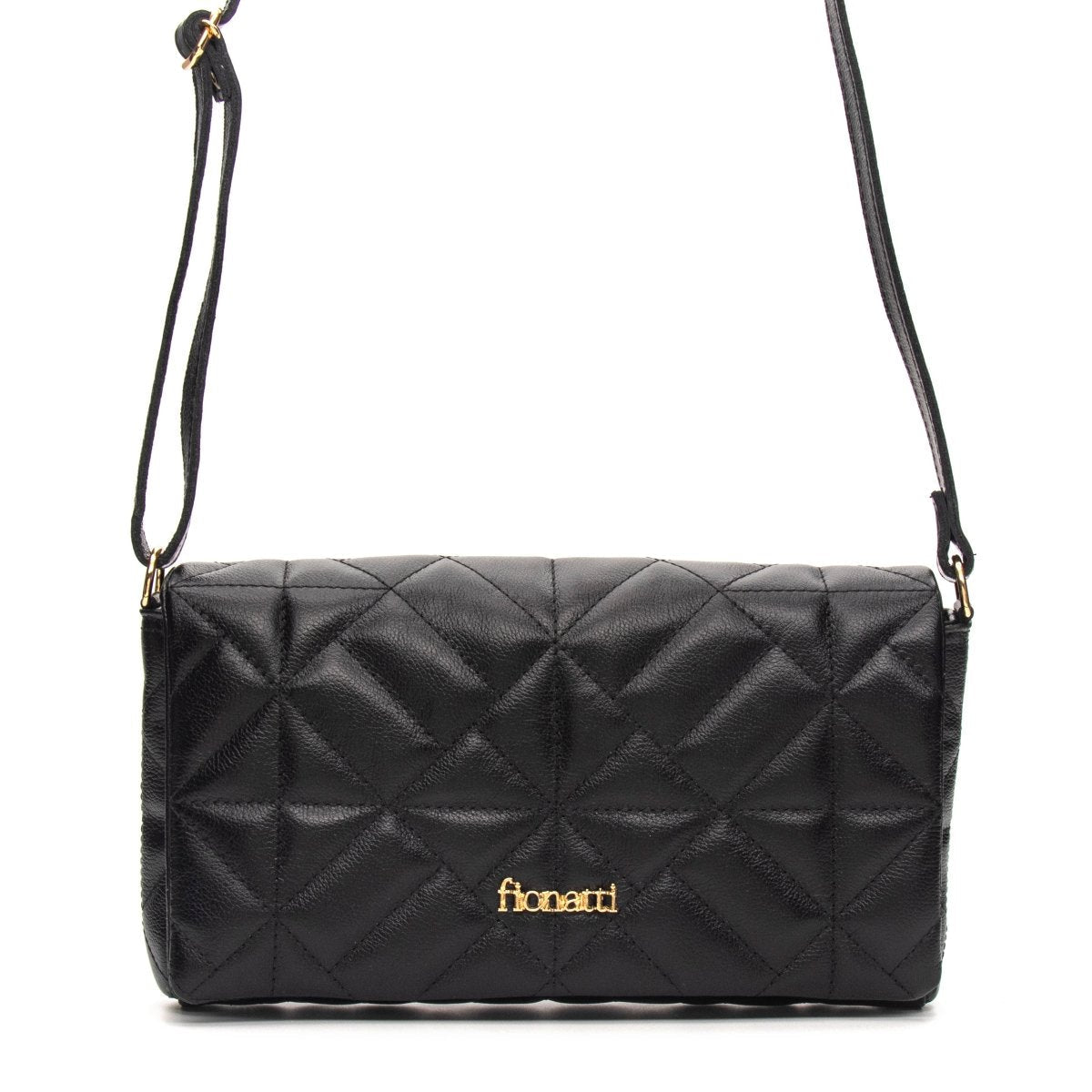 Bolsa Couro Legítimo Clutch/Tiracolo Matelassê Pequena Parma - FIONATTI