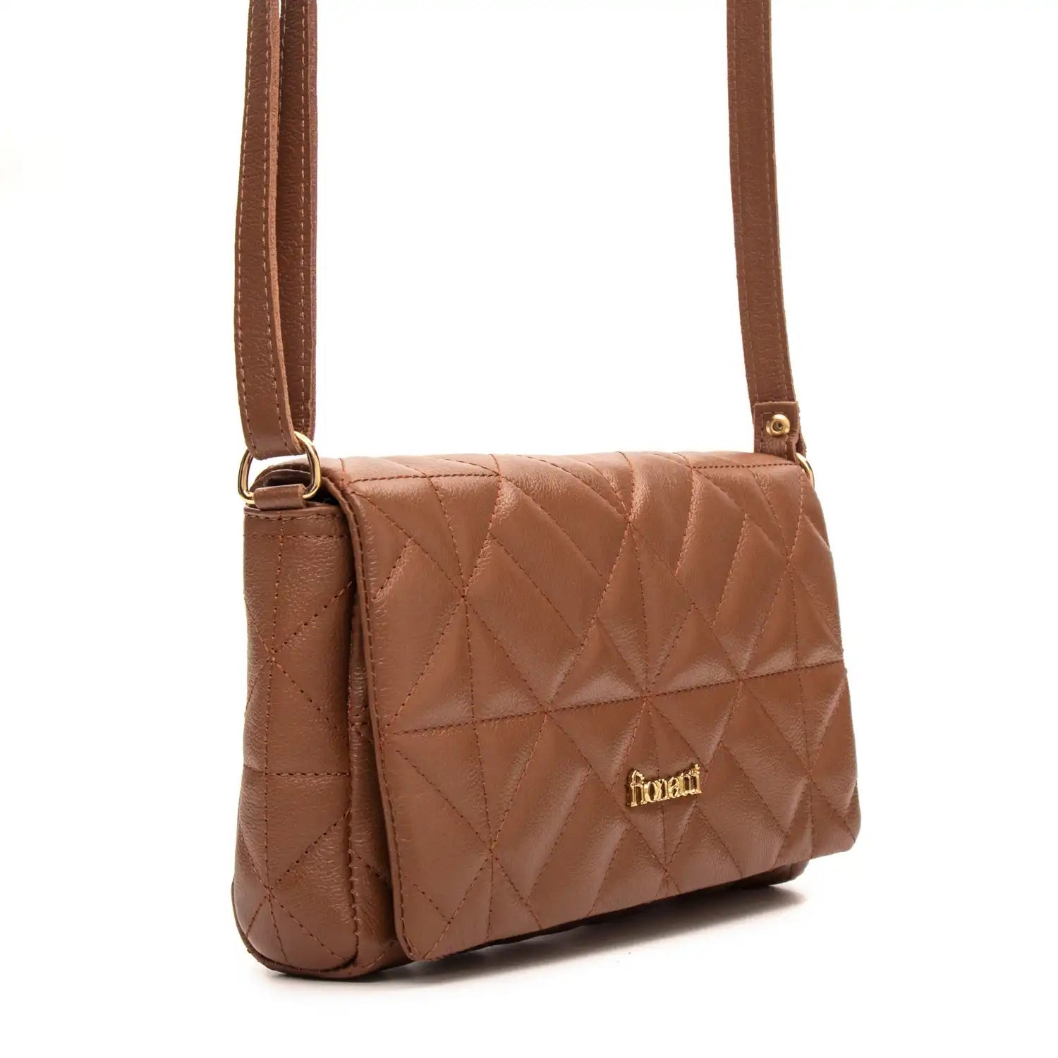 Bolsa Couro Legítimo Clutch/Tiracolo Matelassê Pequena Parma feminina | FIONATTI
