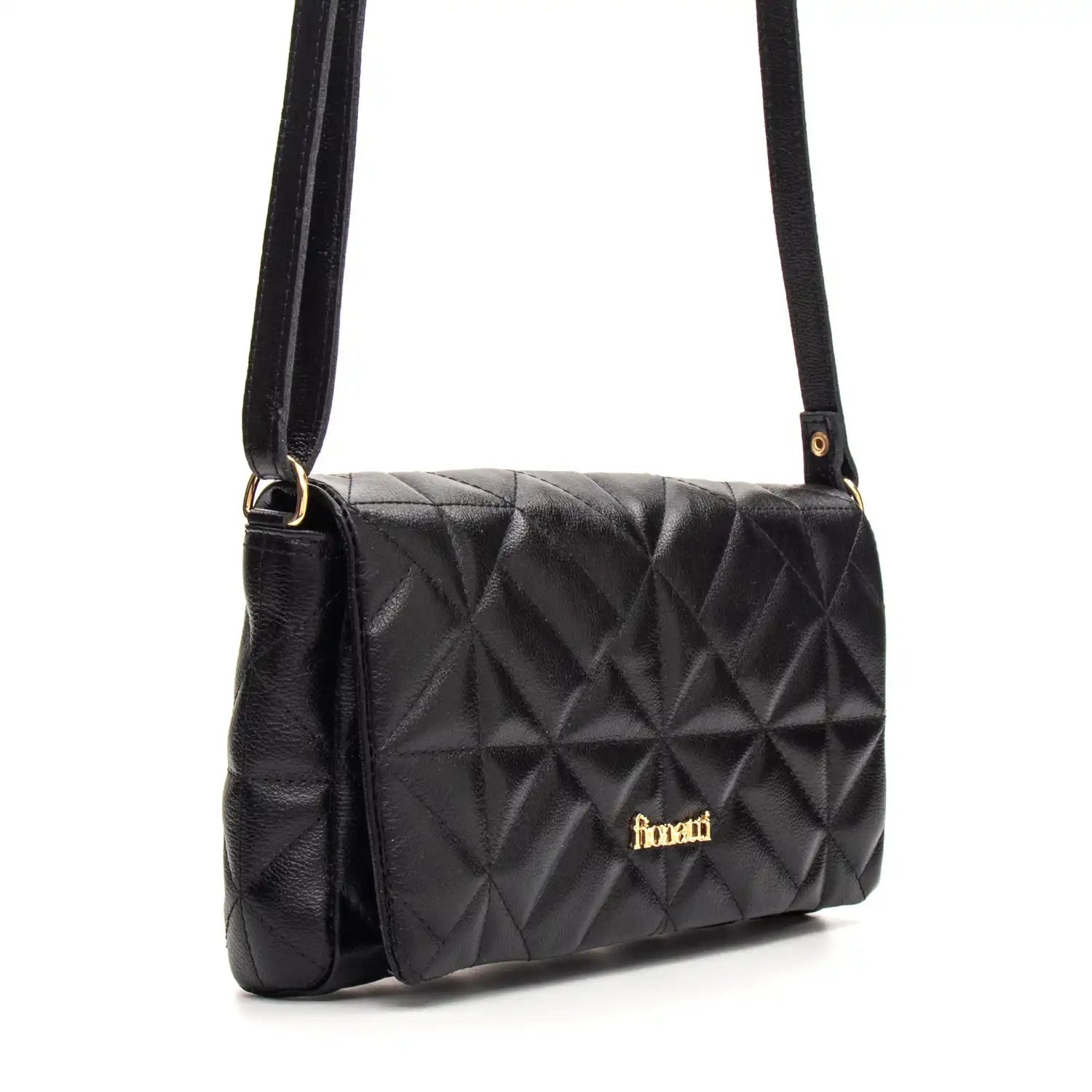 Bolsa Couro Legítimo Clutch/Tiracolo Matelassê Pequena Parma feminina | FIONATTI