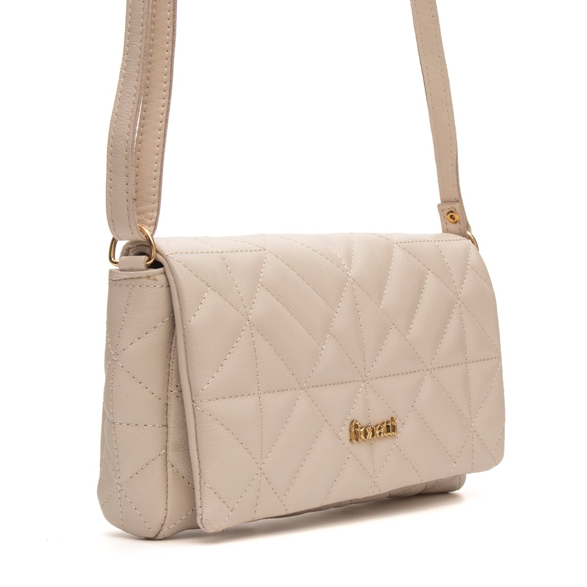 Bolsa Couro Legítimo Clutch/Tiracolo Matelassê Pequena Parma - FIONATTI