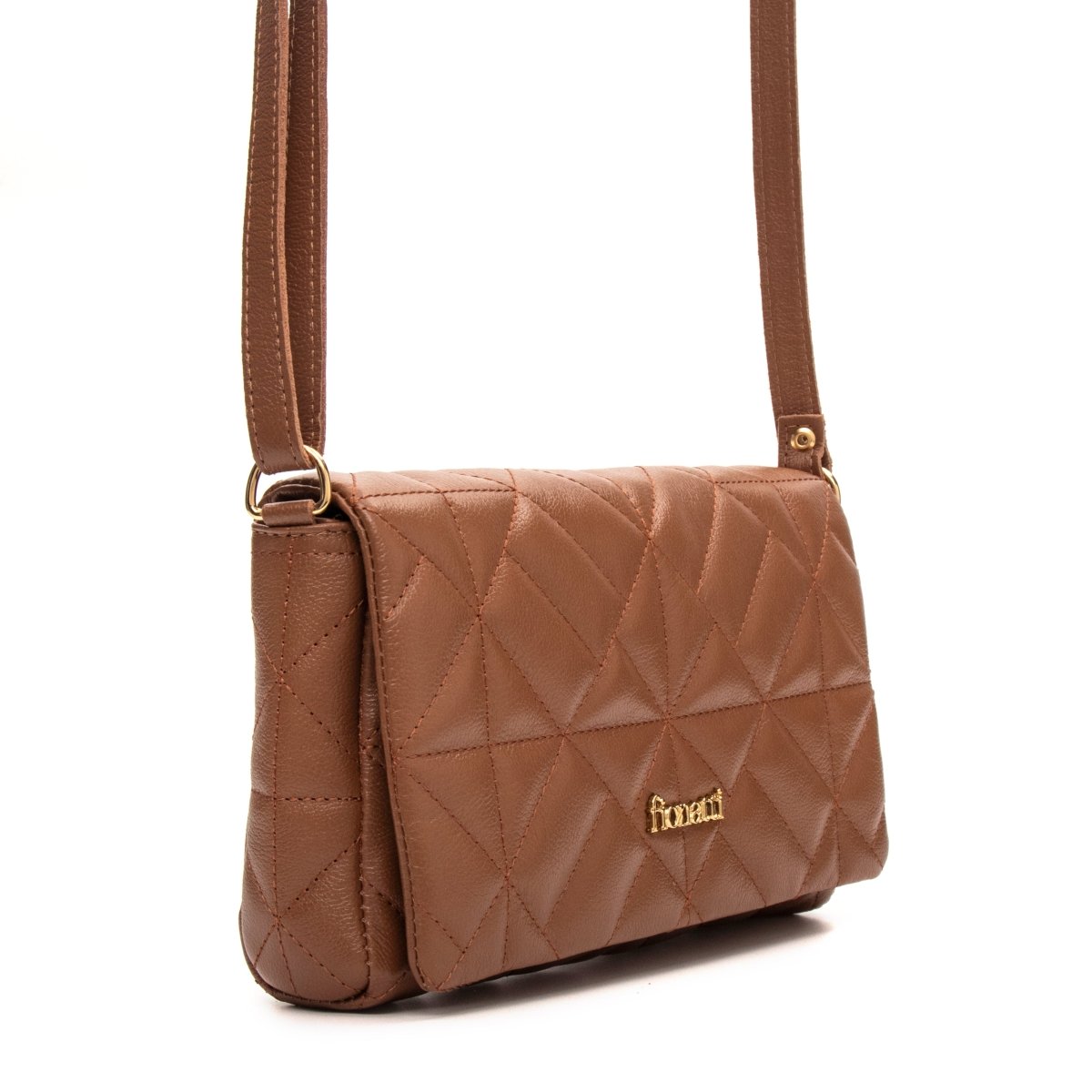 Bolsa Couro Legítimo Clutch/Tiracolo Matelassê Pequena Parma - FIONATTI