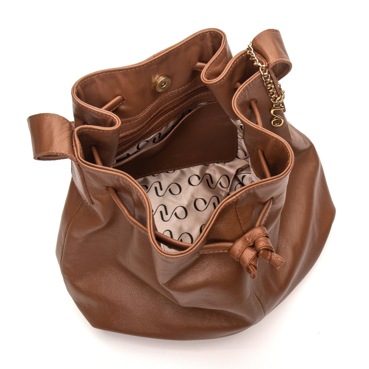 Bolsa Couro Legítimo Hobo/Saco Média Siena - FIONATTI