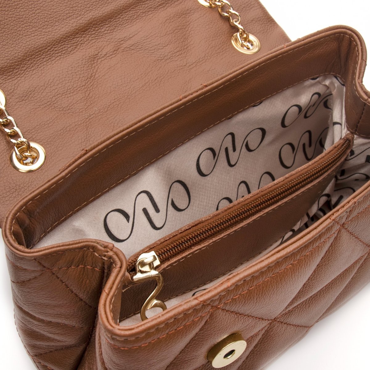 Bolsa Couro Legítimo Tiracolo Matelasse Média Firenze - FIONATTI