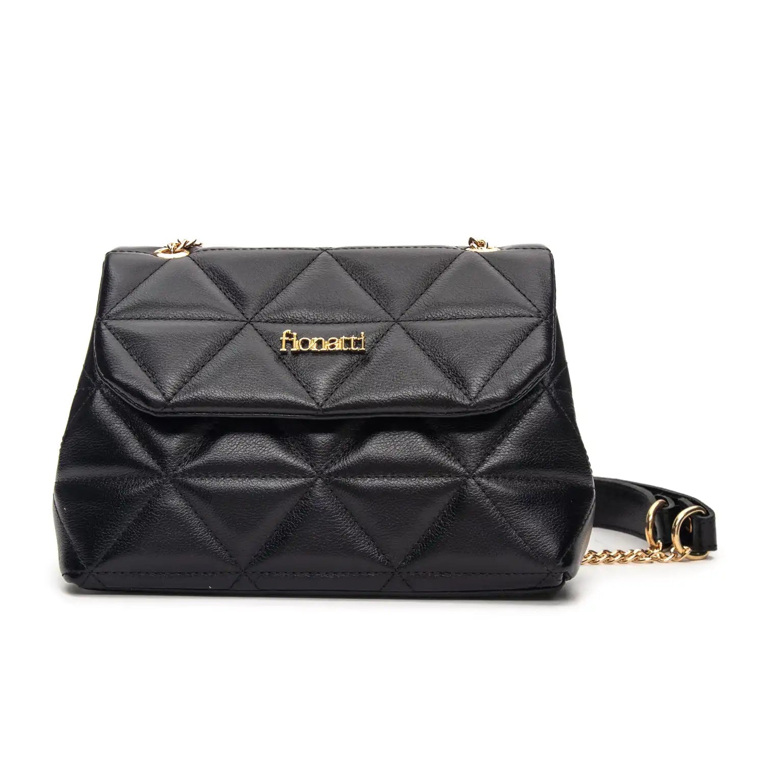 Bolsa Tiracolo Matelasse Média Firenze feminina na cor Preto | FIONATTI