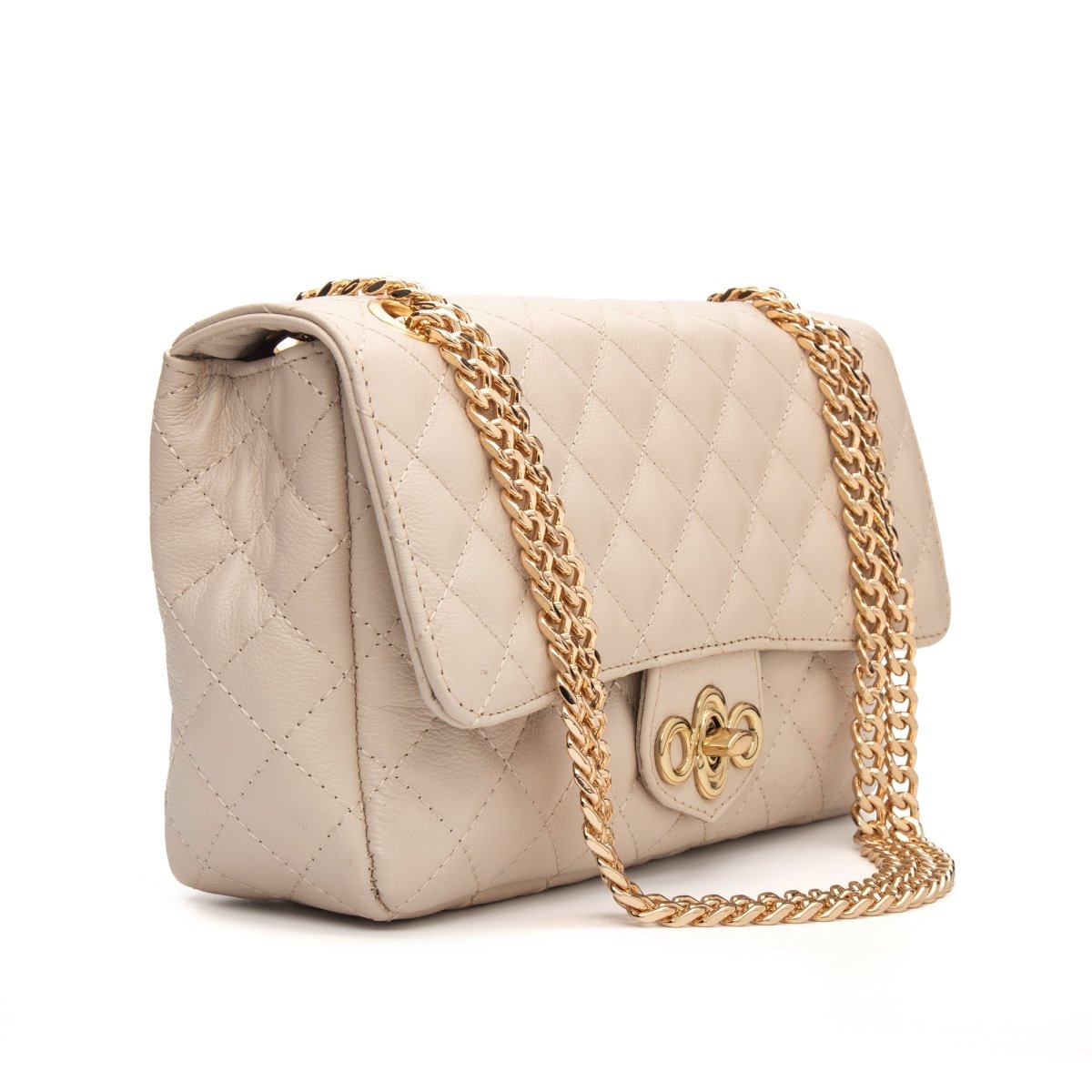 Bolsa Couro Legítimo Tiracolo Matelassê Média Veneza - FIONATTI | Bolsas Femininas em Couro