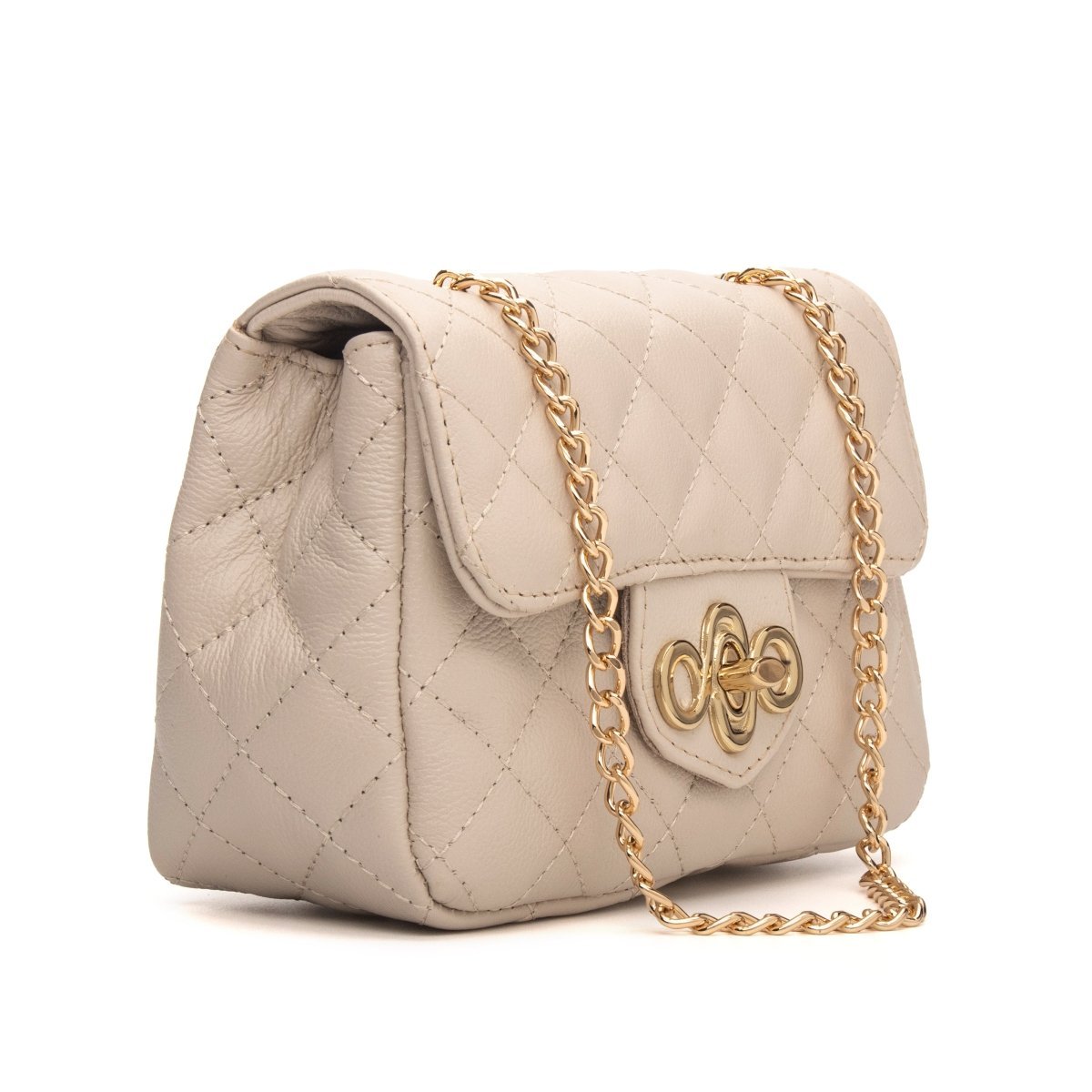 Bolsa Couro Legítimo Tiracolo Matelassê Pequena Veneza - FIONATTI