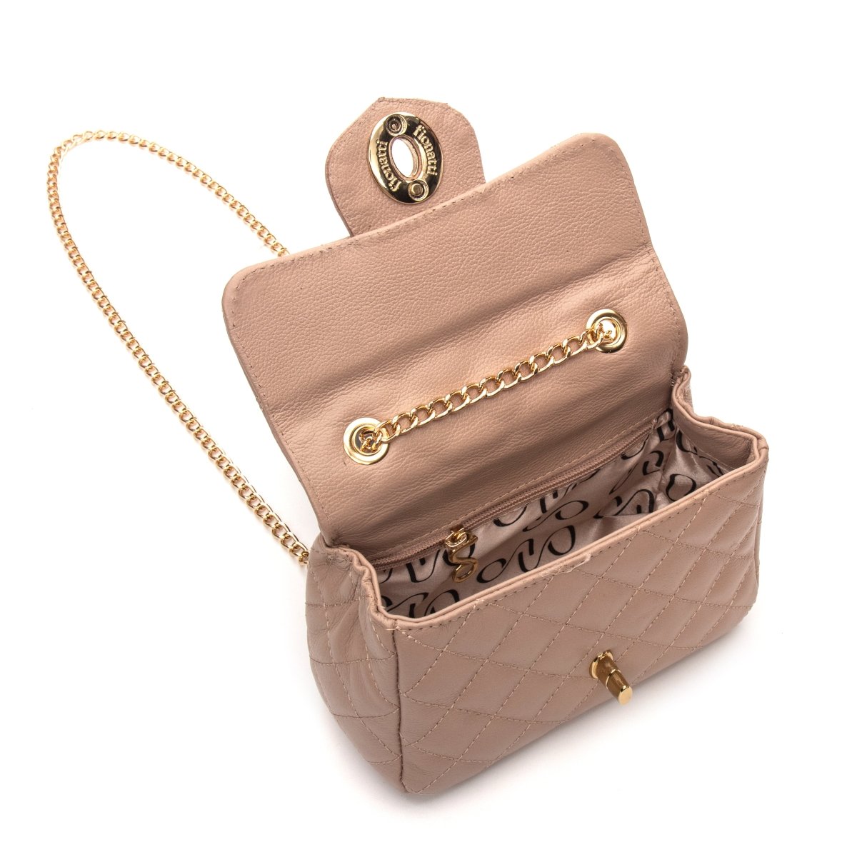 Bolsa Couro Legítimo Tiracolo Matelassê Pequena Veneza - FIONATTI