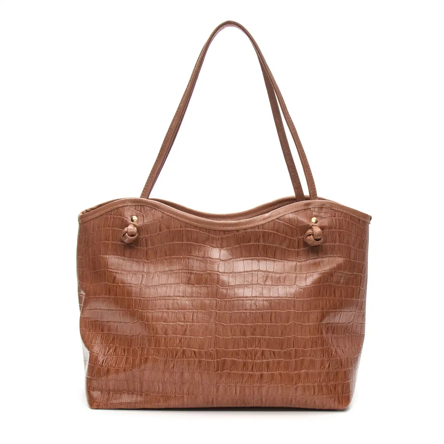 Bolsa Couro Legítimo Tote Grande Bellagio feminina na cor Marrom | FIONATTI
